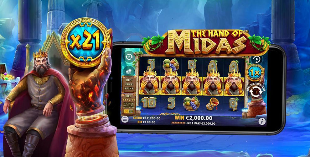 La nuova slot machine The Hand of Midas di Pragmatic Play con wild moltiplicatori