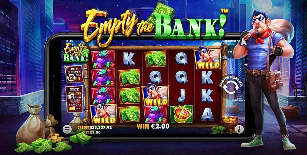 Alle prese con una rapina nella nuova slot machine Empty the Bank di Pragmatic Play