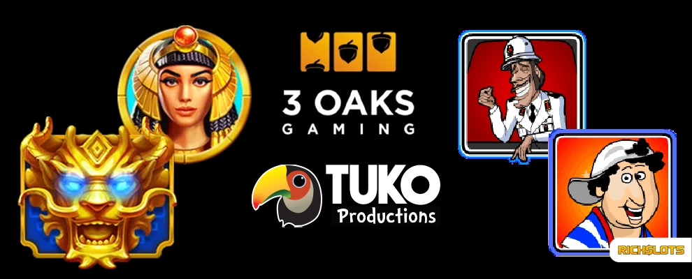Accordo tra 3 Oaks Gaming e Tuko Productions per nuovi prodotti
